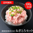 ねぎとろ ネギトロ 小分け ねぎとろ好きセット 1.4kg 100g×14袋 大容量 静岡 焼津 天然 鮪 冷凍 送料無料 大坪水産 (産直)
