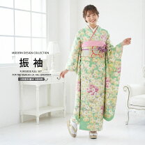 楽天市場】グリーン 緑（種類（着物）振袖）（着物セット｜和服 