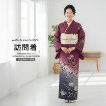 楽天市場】訪問着（カラーワインレッド）（レディースファッション）の通販
