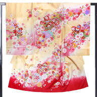 女児 産着 レンタル お宮参り 着物 帽子 よだれかけ セット【女の子 貸衣装 和服 祝い着 初着 産着 往復…