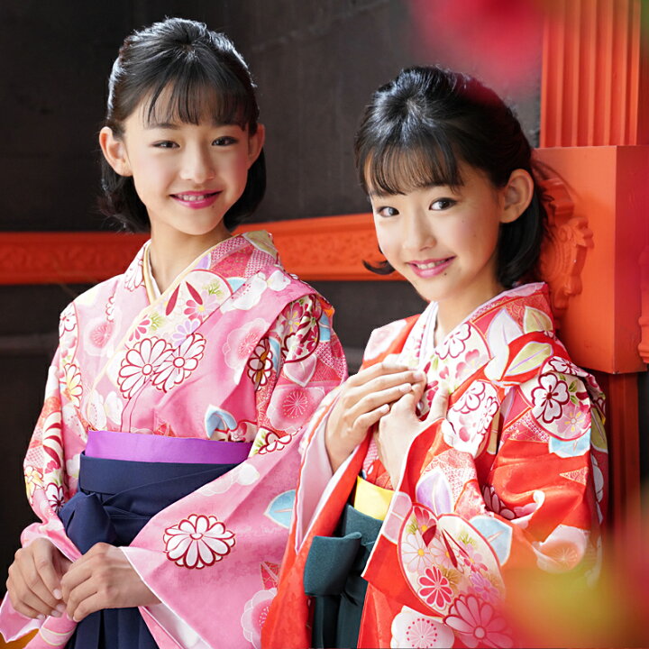 新品　小学生　卒業　着物ト袴ノセット 楽天市場】卒業式 袴 小学生（カラーブルー）ノ通販 新品 袴3点