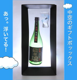 【中空のギフトボックス】都鶴　山田錦純米　極辛（ごくから）720ml 夏の色絵ガラス酒盃