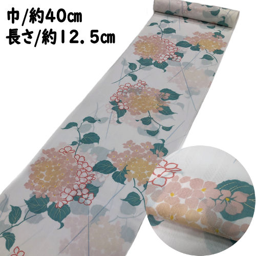 【楽天市場】浴衣 反物 「紫陽花」 未仕立て ポリエステル 白地 日本