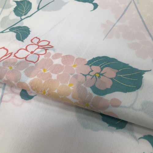 楽天市場】浴衣 反物 「紫陽花」 未仕立て ポリエステル 白地 日本製