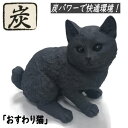 おすわり猫 炭物語 ねこ 炭の置物 消臭 癒し 高さ19cm 縁起物 約19×17×13cm 炭の力 置き物 インテリア雑貨 置物 ポリレジン プレゼント 贈答品 お洒落 可愛い 動物 オブジェ 誕生日 猫 ネコ 雑貨 ネコシリーズ キャット モダン 誕生日 父の日 母の日 敬老の日 記念品