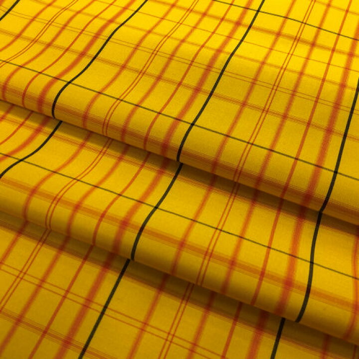 楽天市場】格子紬 正絹きもの 反物 未仕立て品 紬 黄色 イエロー 着尺  