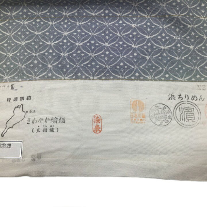 楽天市場】ひとえ 夏用 反物 さわやか縮緬 三越織 小紋 正絹 ぼかし 