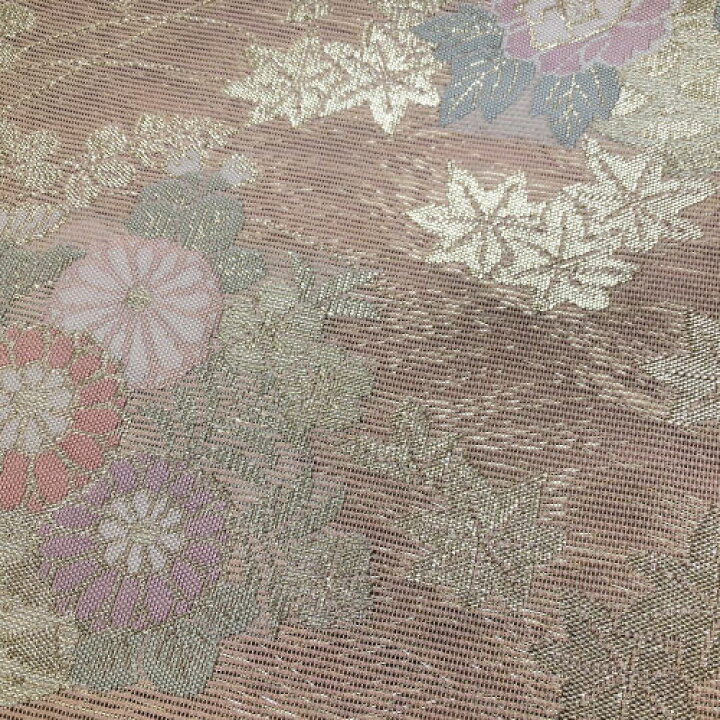 楽天市場】袋帯 絽 仕立て代込み 夏帯 西陣織 未仕立て品 四季花柄  