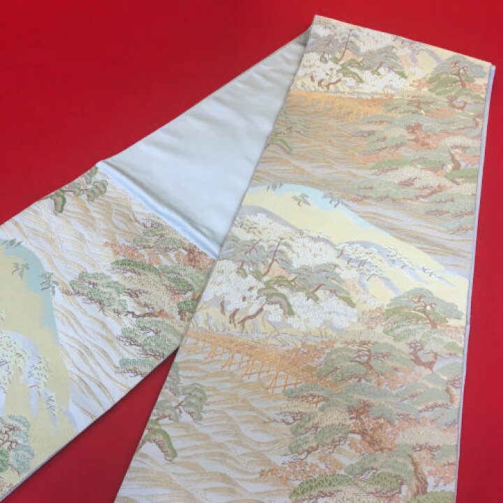 楽天市場】袋帯 仕立て代込み 服部織物謹製 六通 高級西陣織 グレー 