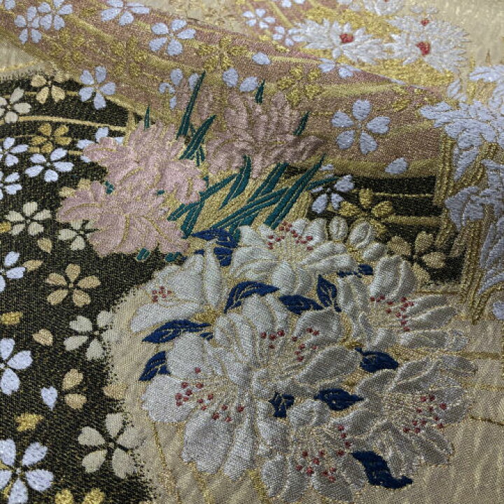 楽天市場】袋帯 仕立て上がり ふくれ織 西陣織 正絹 六通 振袖 四季花  