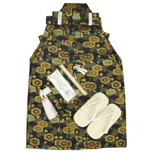 七五三 着物 男の子 男児袴セット 濃紺紋袴 5歳用 60cm 七点セット へら付き 収納箱付き