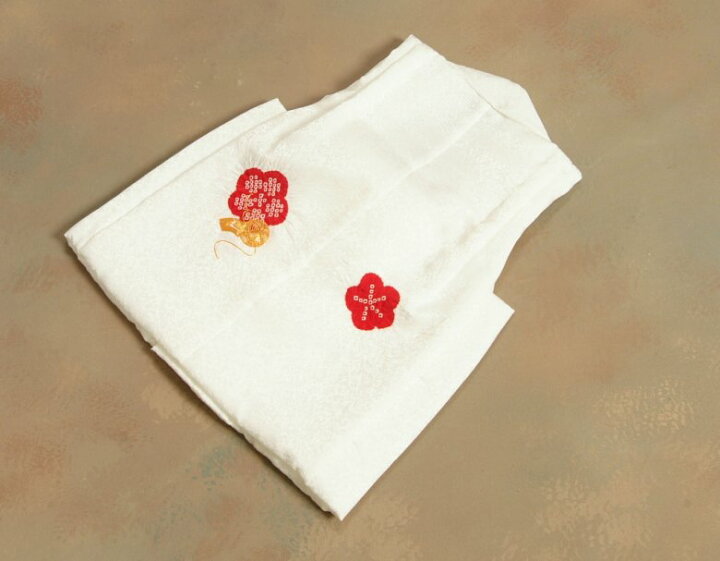 楽天市場】七五三 正絹 被布 着物 3歳 白 本梅絞り 金駒刺繍まり 