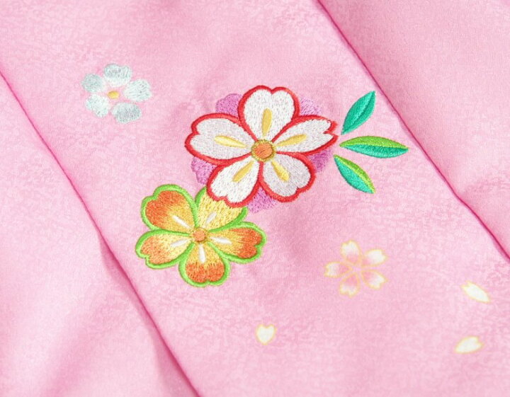楽天市場】七五三 3歳 被布着 着物 濃ピンク 桜刺繍使い ひな祭り 