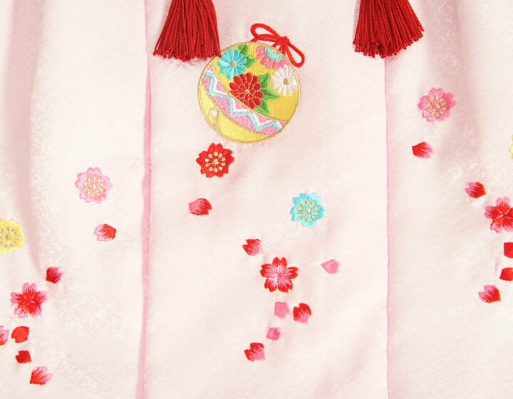 楽天市場】七五三 正絹 被布 着物 3歳 ピンク 刺繍鈴 桜 ひな祭り 