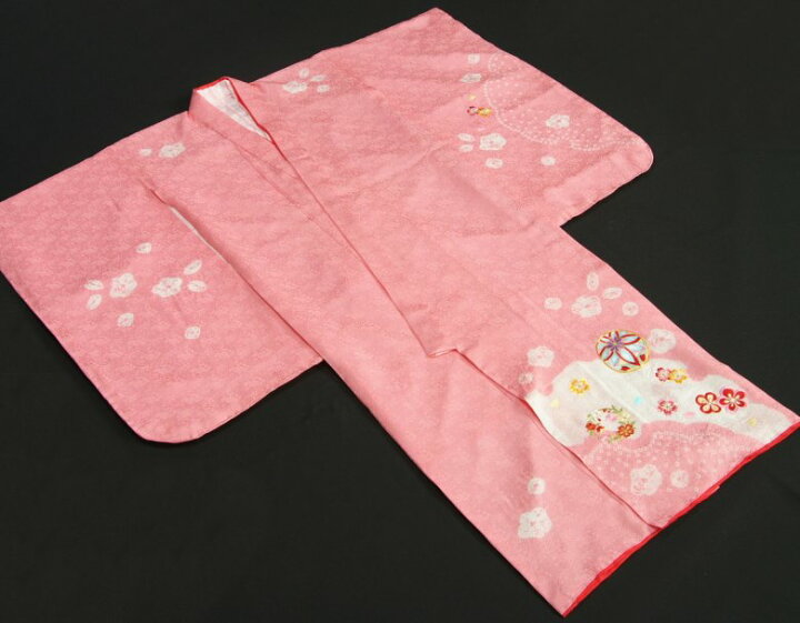 楽天市場】七五三 着物 7歳 正絹 女の子四つ身着物 ピンク色 本絞り 