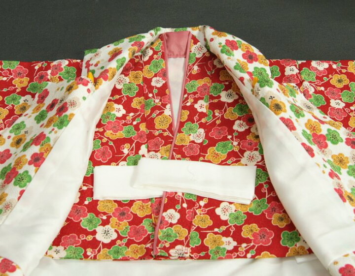 楽天市場】ベビー着物 赤ちゃん用女の子着物 赤色着物 四色梅が枝 白色被布 二部式仕様の楽々着せ付けタイプ : お宮参りと七五三の京美(KYOUBI) 楽天市場】ベビー着物 赤ちゃん用女の子着物 赤色着物 四色梅が枝 白色被布 二部式仕様の楽々着せ付けタイプ : お宮参りと七五三の京美(KYOUBI)