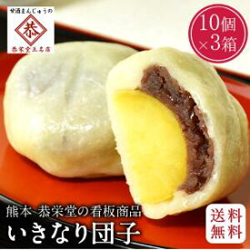 【送料無料 ・ 冷蔵】和菓子屋 恭栄堂 いきなり団子 個包装 10個入 ×3箱 つぶあん いきなりだんご 母の日 ギフト