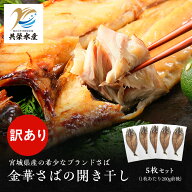 送料無料 宮城県が誇る幻のブランドさば 金華さば 干物5枚セット（1枚あたり約200g） 共栄水産