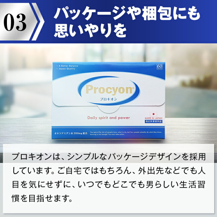 楽天市場】【公式】 プロキオン 指定医薬部外品 90日分 男性 活力ケア 