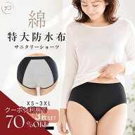 【70％OFF！9/19まで】サニタリーショーツ ショーツ 1枚 2枚セット レディース 綿 コットン 生理用ショー…
