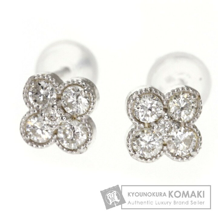 楽天市場】0.3ct ダイヤモンド ピアス K18ホワイトゴールド 0.6g  