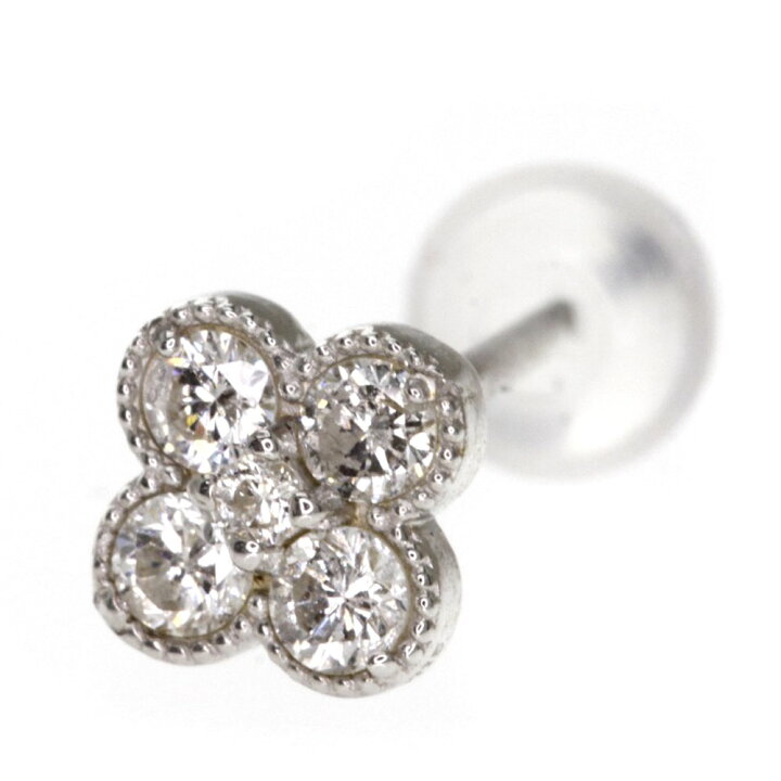 楽天市場】0.3ct ダイヤモンド ピアス K18ホワイトゴールド 0.6g  