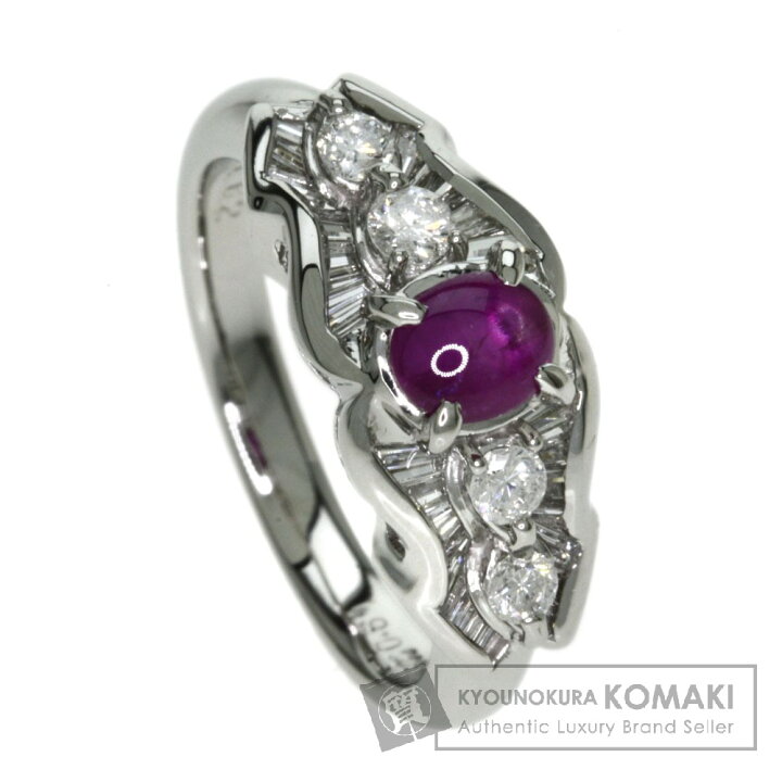 楽天市場】0.61ct スタールビー/ダイヤモンド リング・指輪 プラチナ  