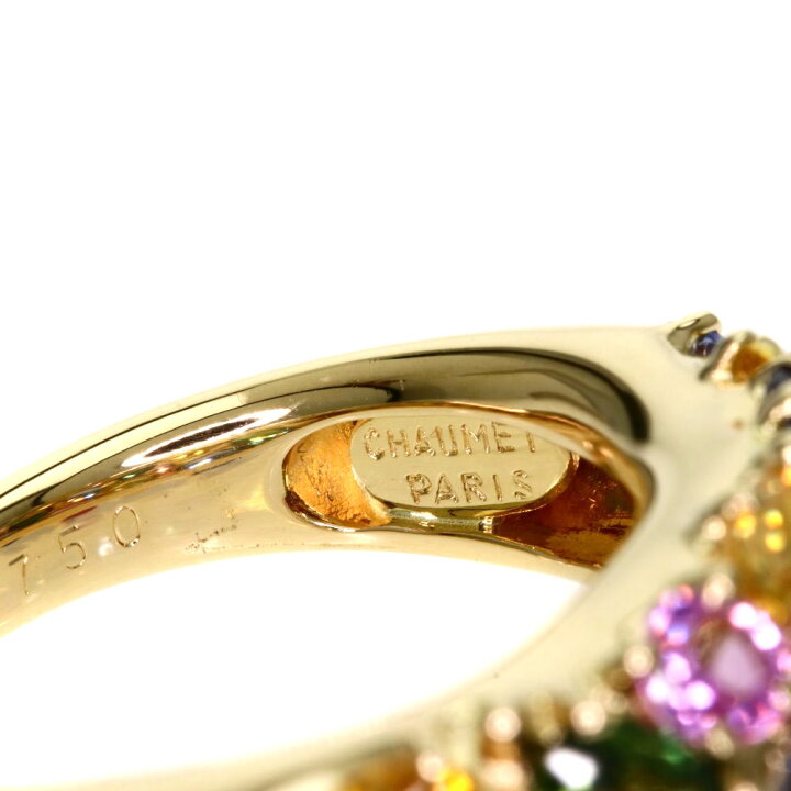 楽天市場】Chaumet アノー マルチサファイア リング・指輪 K18イエロー 