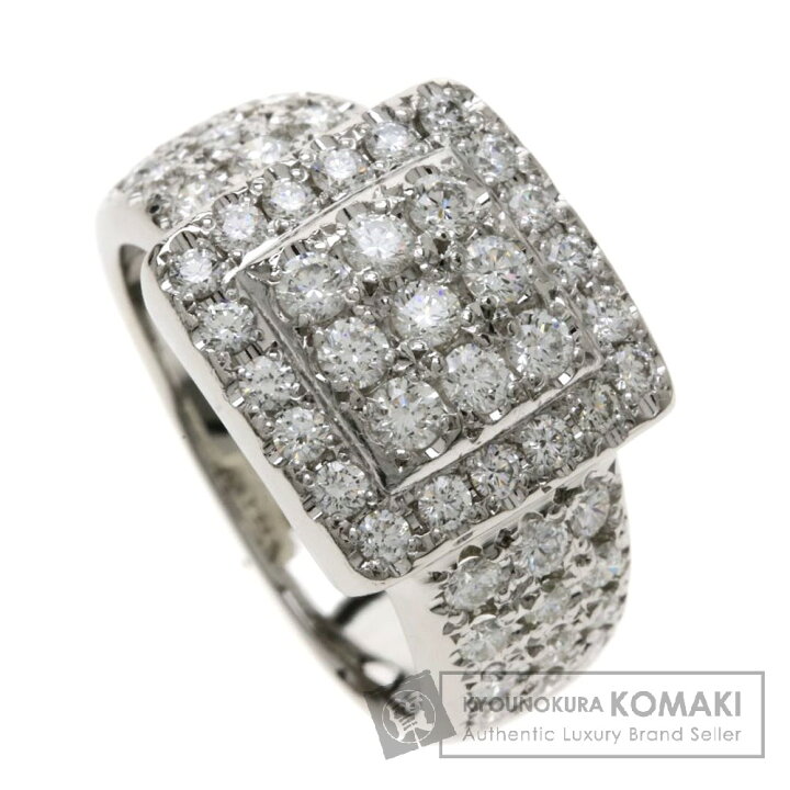 楽天市場】0.93ct メレダイヤモンド/スクエア リング・指輪 プラチナ 