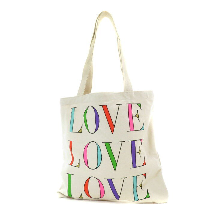 楽天市場】kate spade LOVEロゴデザイン トートバッグ キャンバス 