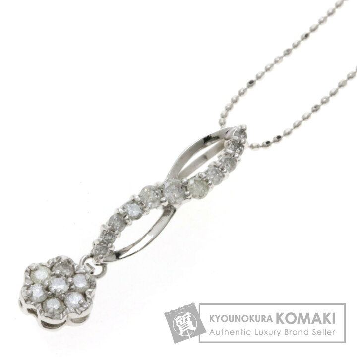楽天市場】0.5ct ダイヤモンド/フラワーモチーフ ネックレス K18 
