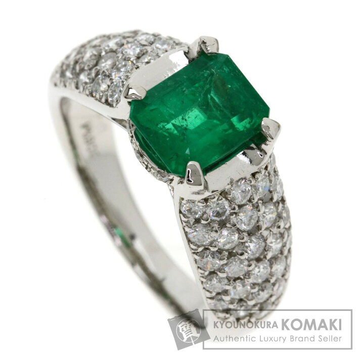 楽天市場】1.41ct エメラルド/ダイヤモンド リング・指輪 プラチナ 