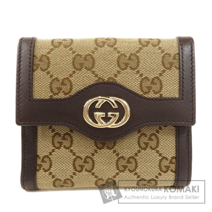 楽天市場】グッチ 334457 GG柄 二つ折り財布（小銭入れあり  