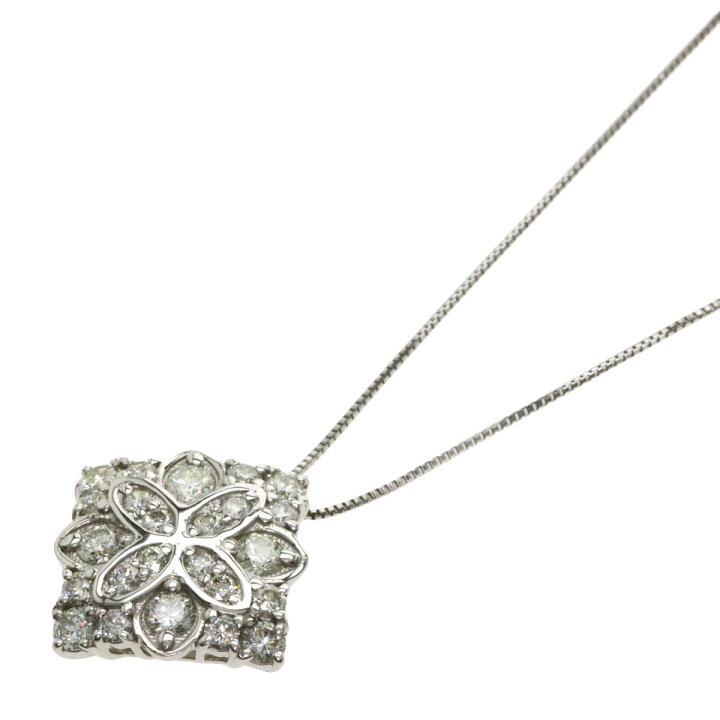 楽天市場】0.96ct ダイヤモンド ネックレス プラチナPT900/PT850 5.1g 