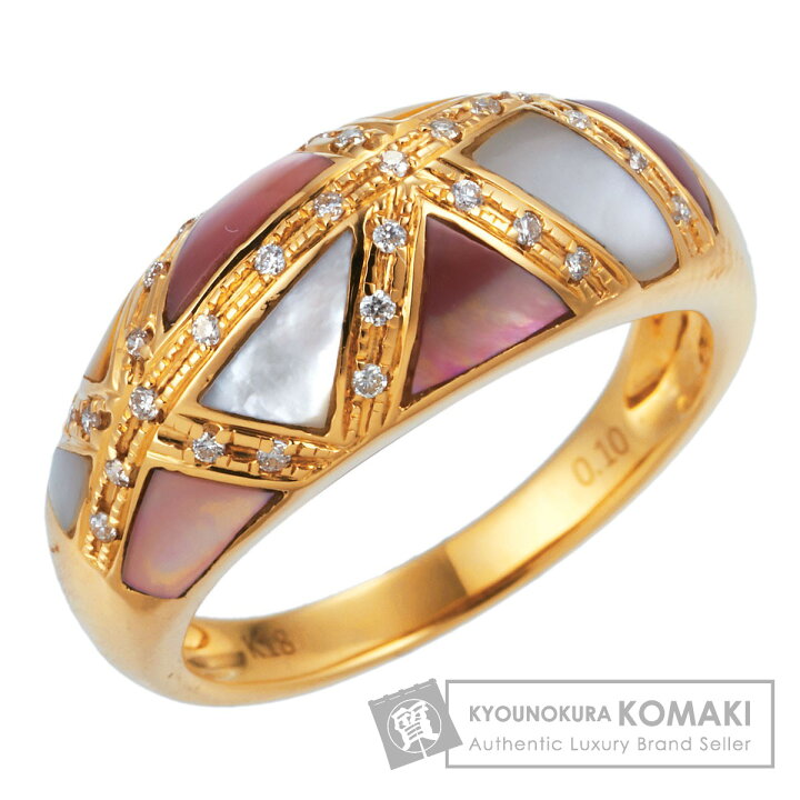 楽天市場】0.10ct シェル ダイヤモンド リング・指輪 K18イエロー 