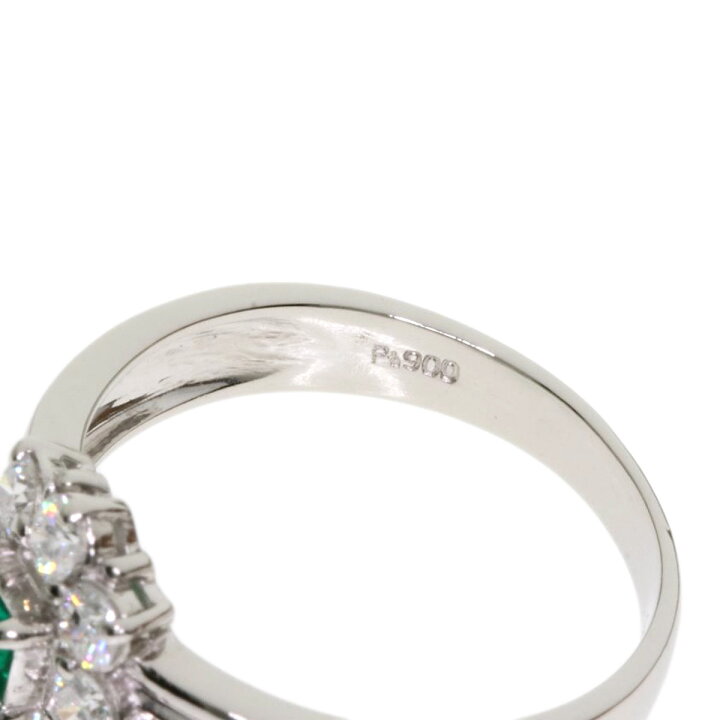 楽天市場】0.26ct エメラルド ダイヤモンド リング・指輪 プラチナ 