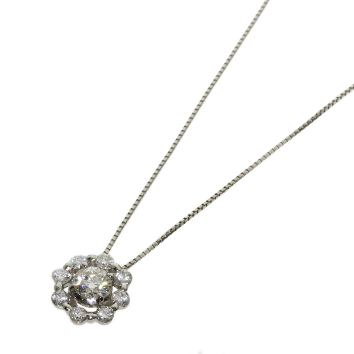 楽天市場】0.503ct ダイヤモンド フラワーモチーフ ネックレス 