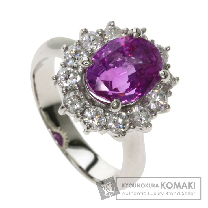 楽天市場】4.45ct ピンクサファイア ダイヤモンド リング・指輪 