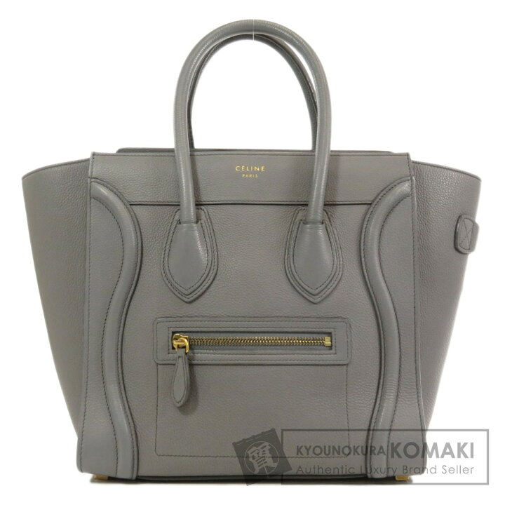 CELINE セリーヌ ラゲージミニ トートバッグ カーフ レディース 中古 