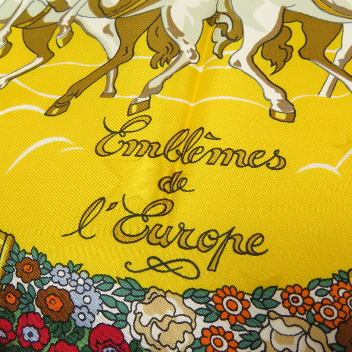 楽天市場】エルメス カレ90 Emblemes de L`Europe ヨーロッパの  