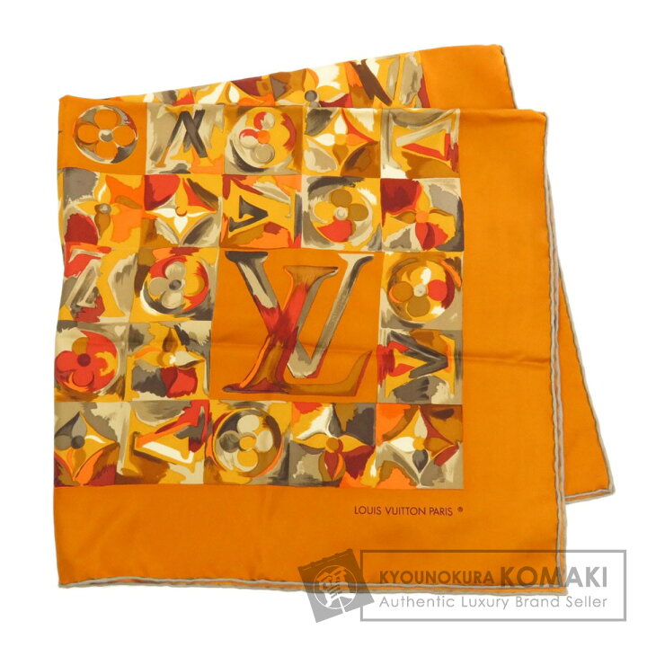 LOUIS VUITTON ルイヴィトン 総柄 街並み柄 スカーフ カシミヤ シルク  