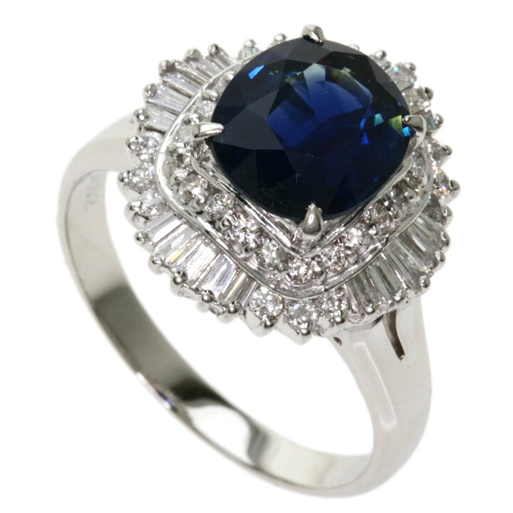 楽天市場】3.54ct サファイア ダイヤモンド リング・指輪 プラチナ 