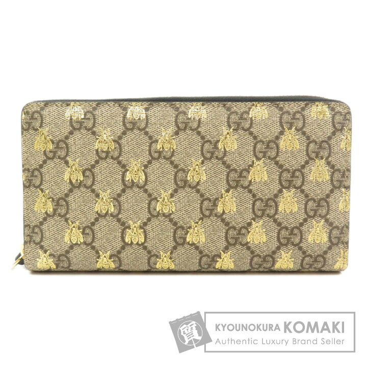 楽天市場】グッチ 410102 GGスプリーム ビー 蜂 長財布（小銭入れあり  