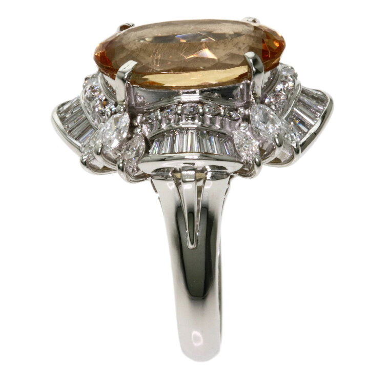楽天市場】6.55ct インペリアルトパーズ ダイヤモンド リング・指輪 