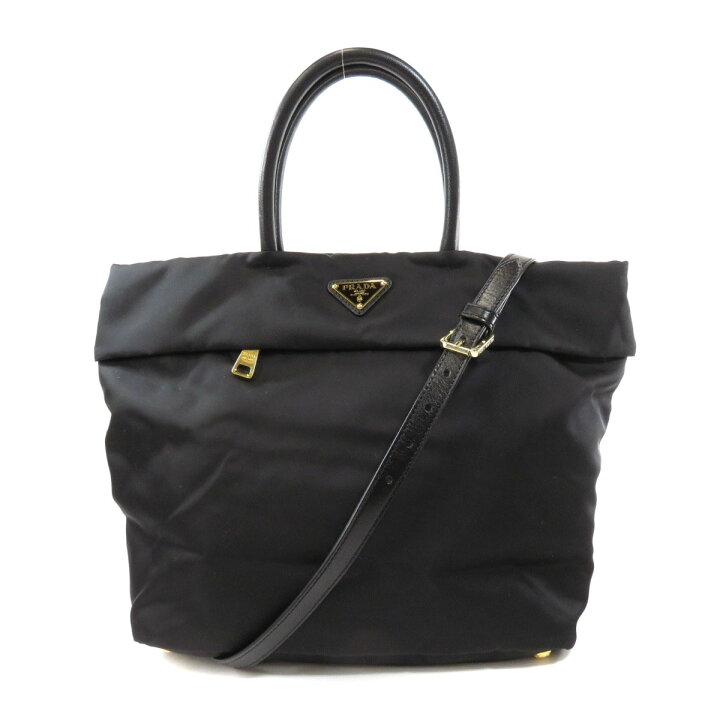 PRADA プラダ ロゴプレート 2WAY トートバッグナイロン素材 レディース 