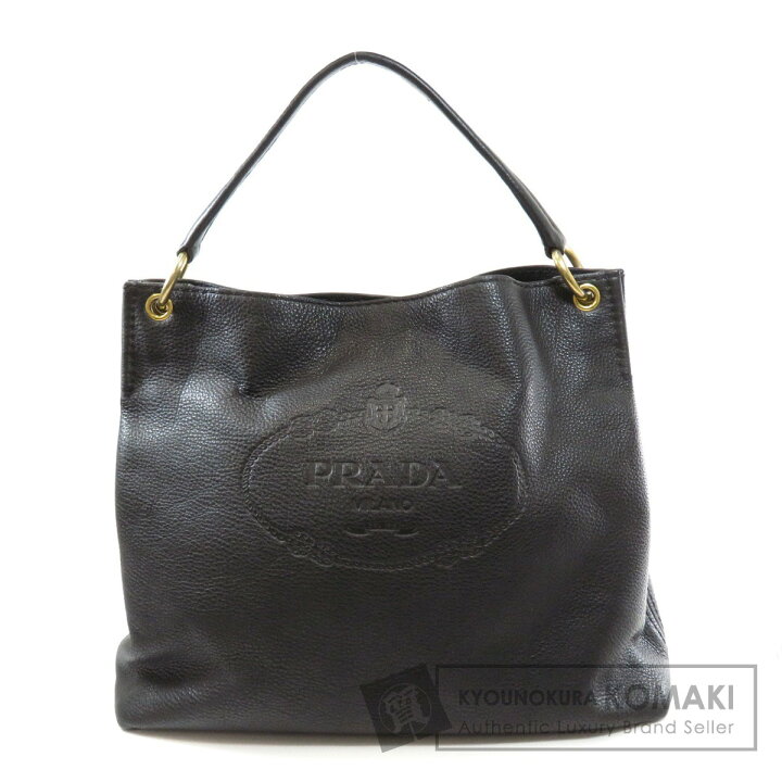 楽天市場】プラダ ロゴ刻印 トートバッグ レザー レディース 【中古  