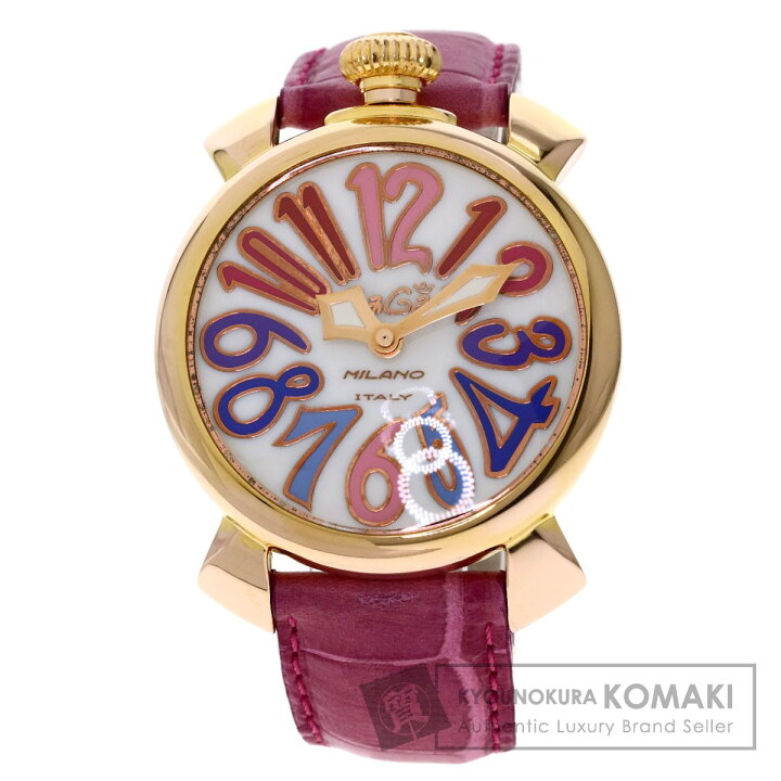 楽天市場】ガガ・ミラノ マヌアーレ 40mm 腕時計 GP/革 ボーイズ 