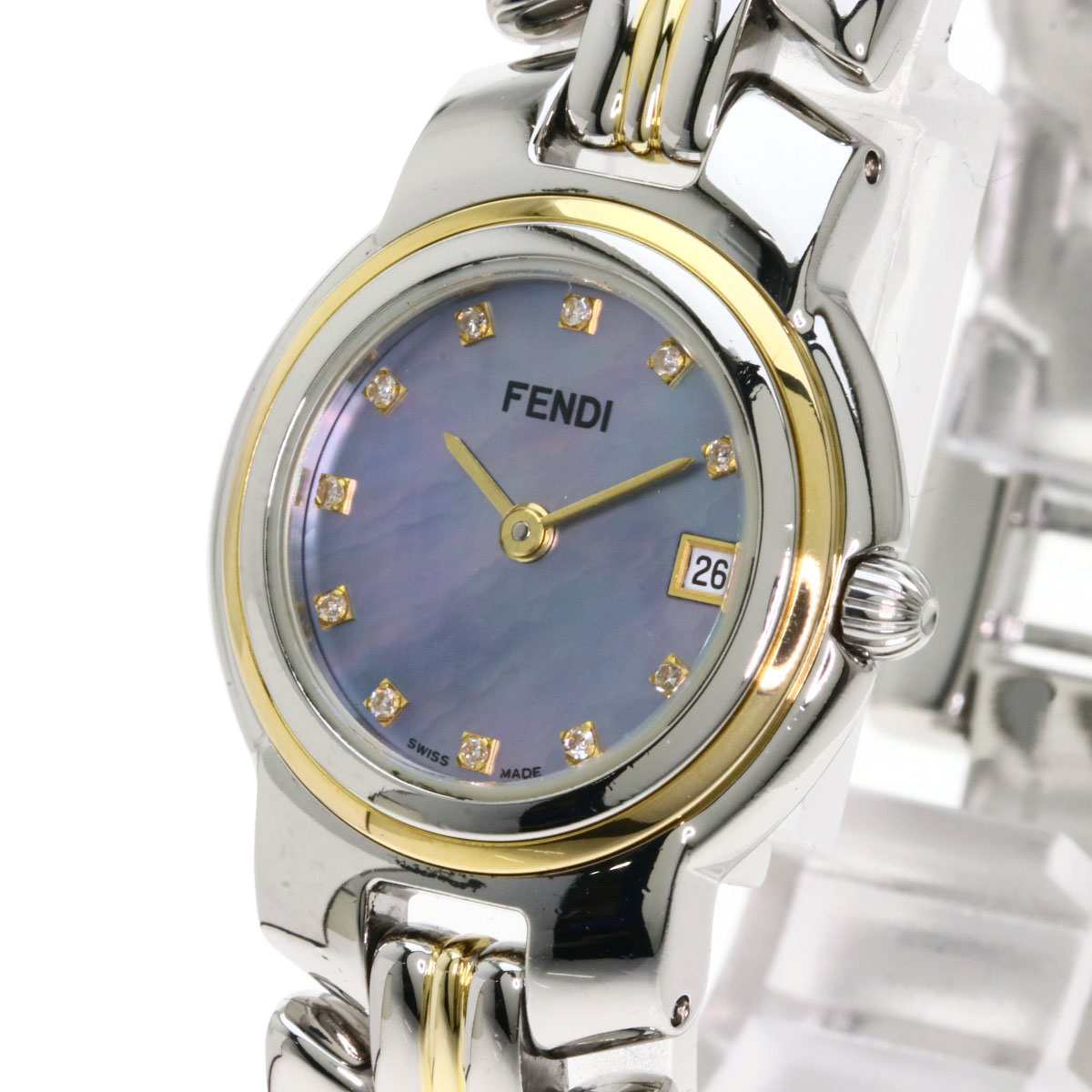 楽天市場】フェンディ 980L ラウンドフェイス 腕時計 ステンレス 