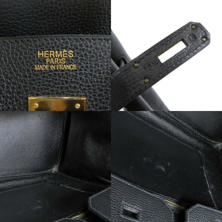 楽天市場】エルメス バーキン35 ゴールド金具 ヴァッシュリエジェ 黒 