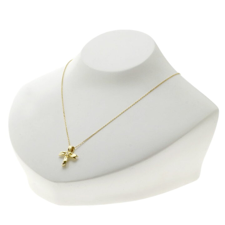 MIKIMOTO】クロスモチーフ K18 ダイヤモンドペンダントトップ  